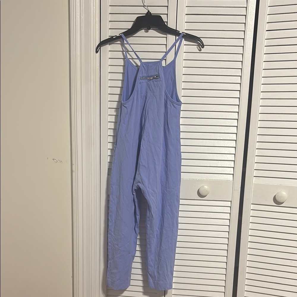 Sky blue overalls